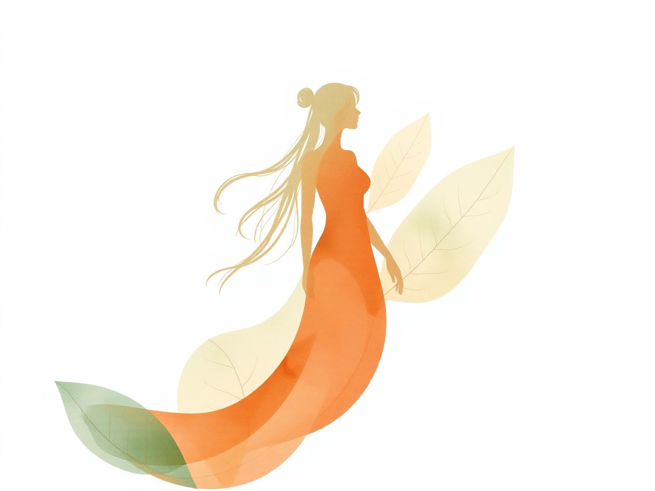 Illustration d'une silhouette se transformant en feuilles légères, évoquant l'épanouissement professionnel